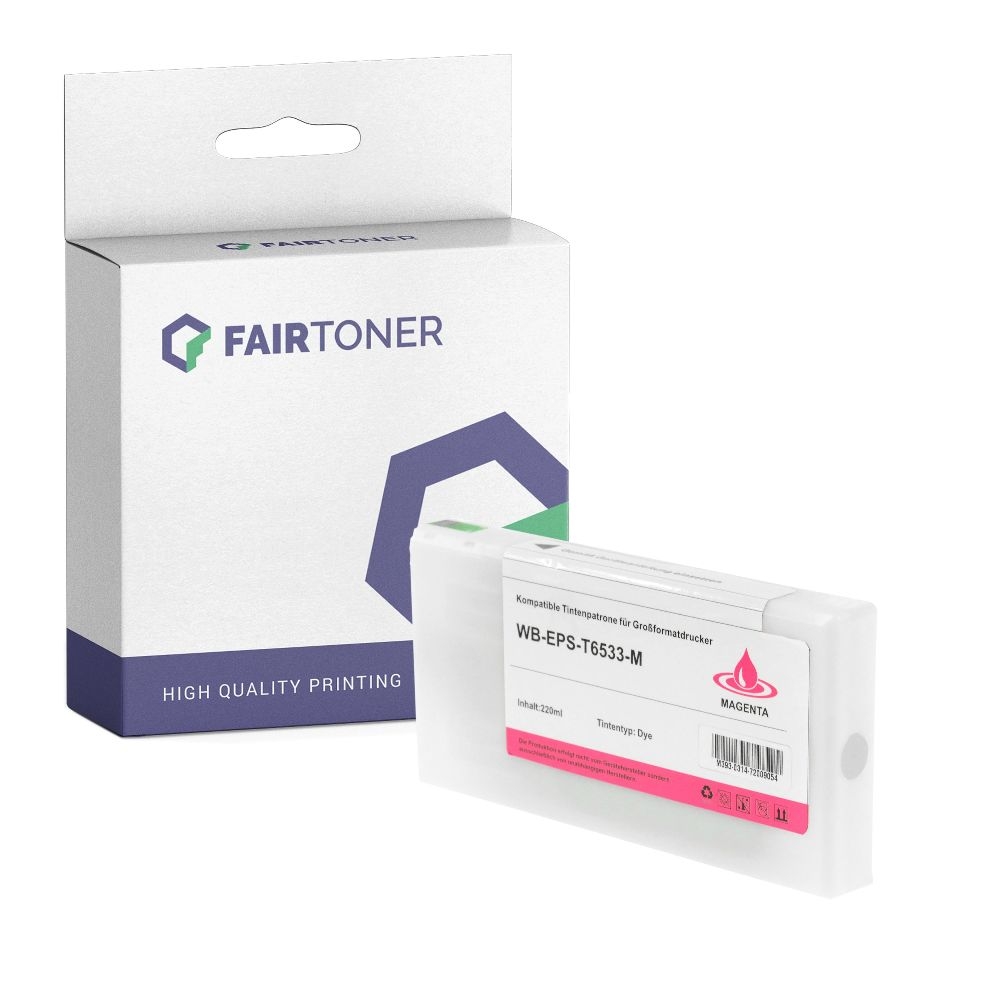 FairToner kompatibel für Epson Tintenpatrone C13T653300 / T6533 Magenta
