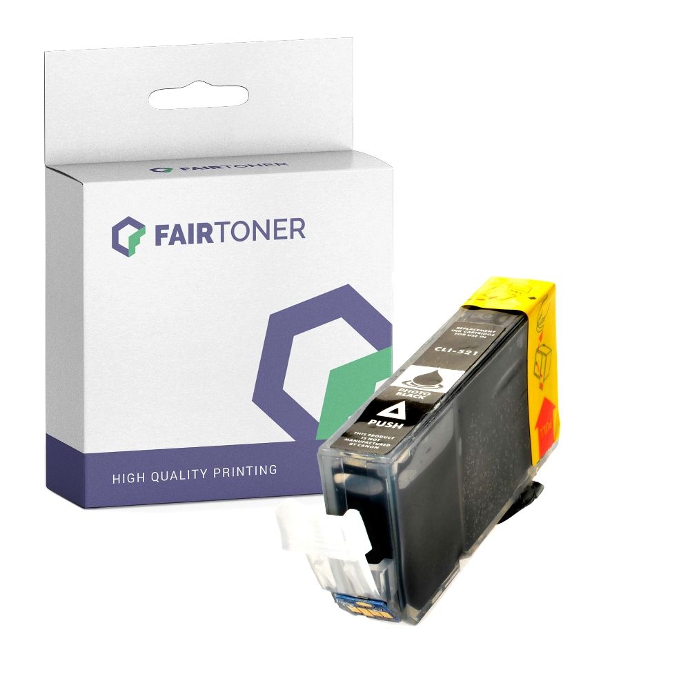 FairToner kompatibel für Canon Tintenpatrone 2933B001 / CLI-521BK Photo Schwarz