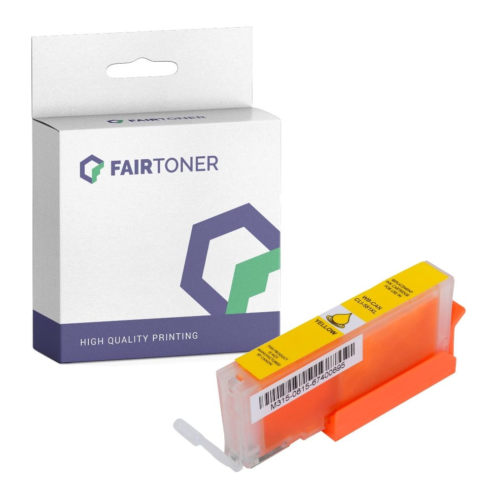 FairToner kompatibel für Canon Tintenpatrone 2051C001 / CLI-581YXL Gelb [XL Füllmenge]