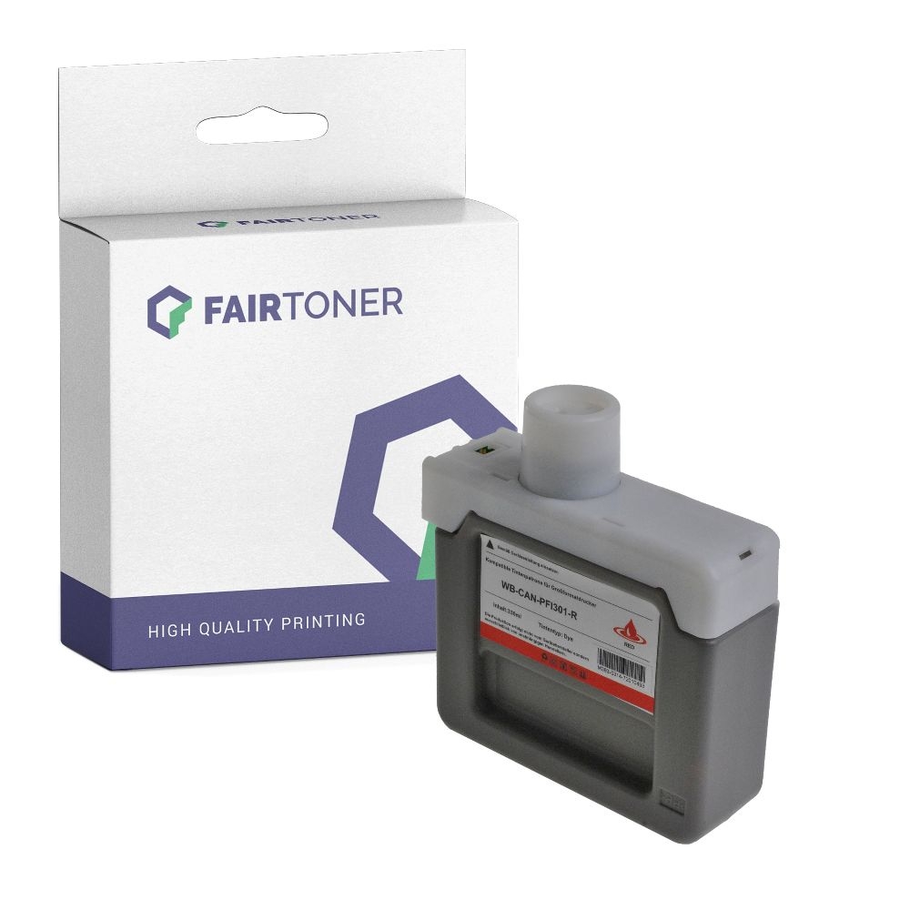 FairToner kompatibel für Canon Tintenpatrone 1492B001 / PFI-301R Rot