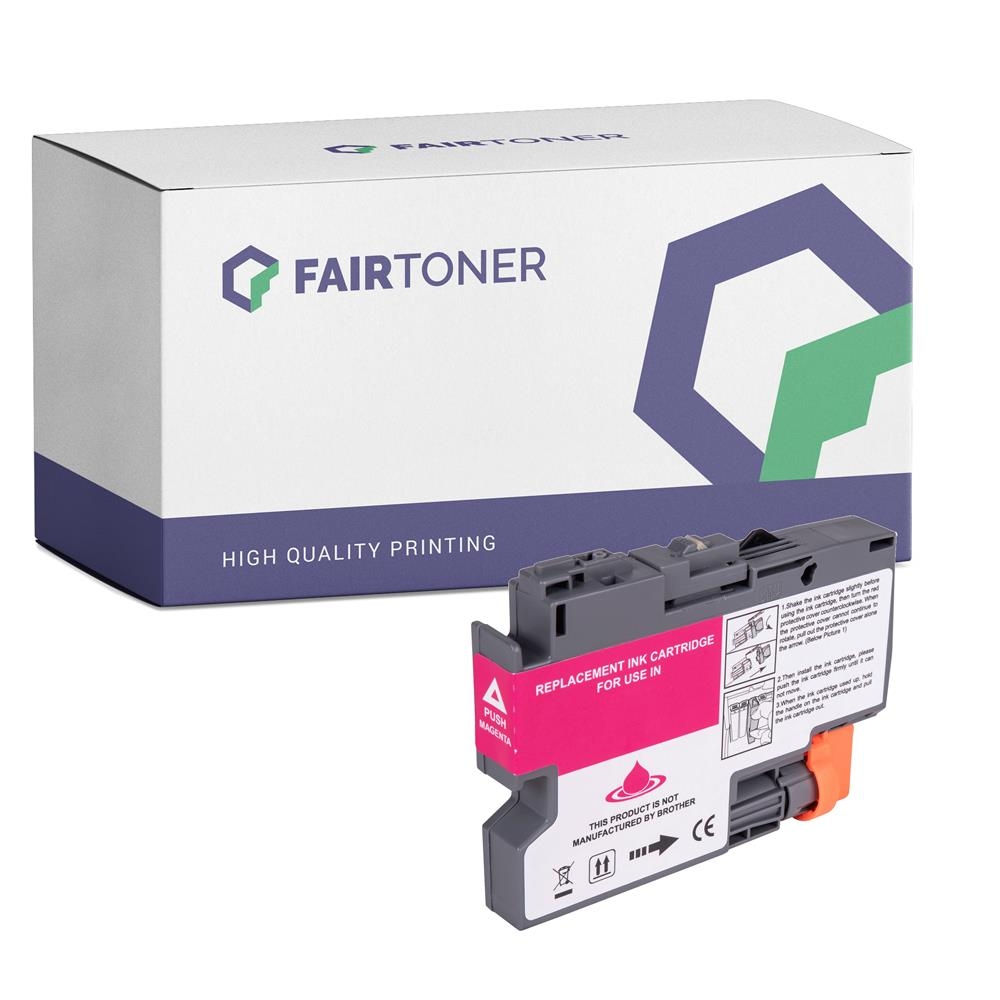 FairToner kompatibel für Brother Tintenpatrone LC-427XLM Magenta [XXL Füllmenge]