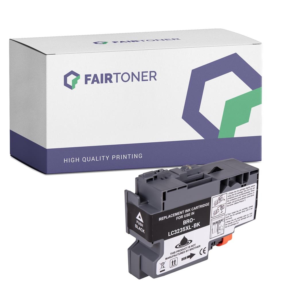 FairToner kompatibel für Brother Tintenpatrone LC-3235XLBK Schwarz