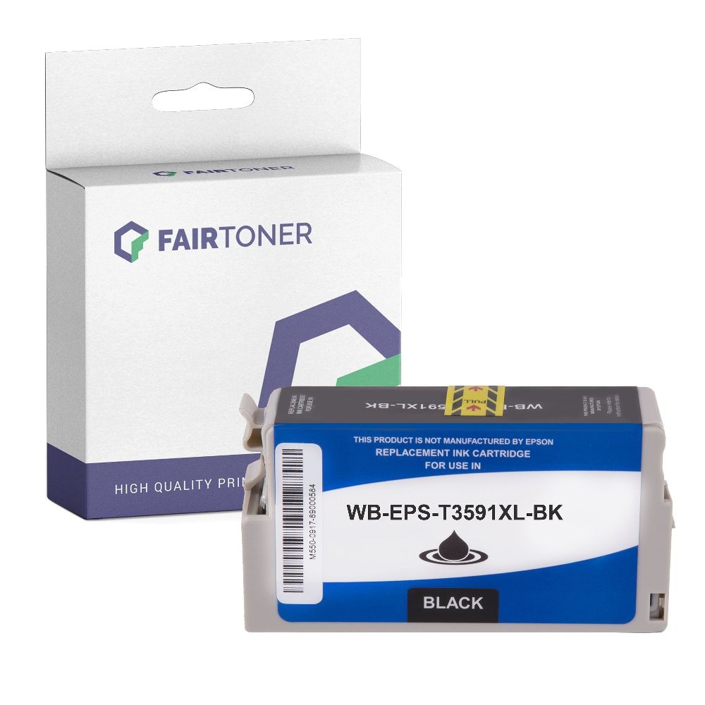 FairToner kompatibel für Epson Tintenpatrone C13T35814010 / 35 Schwarz