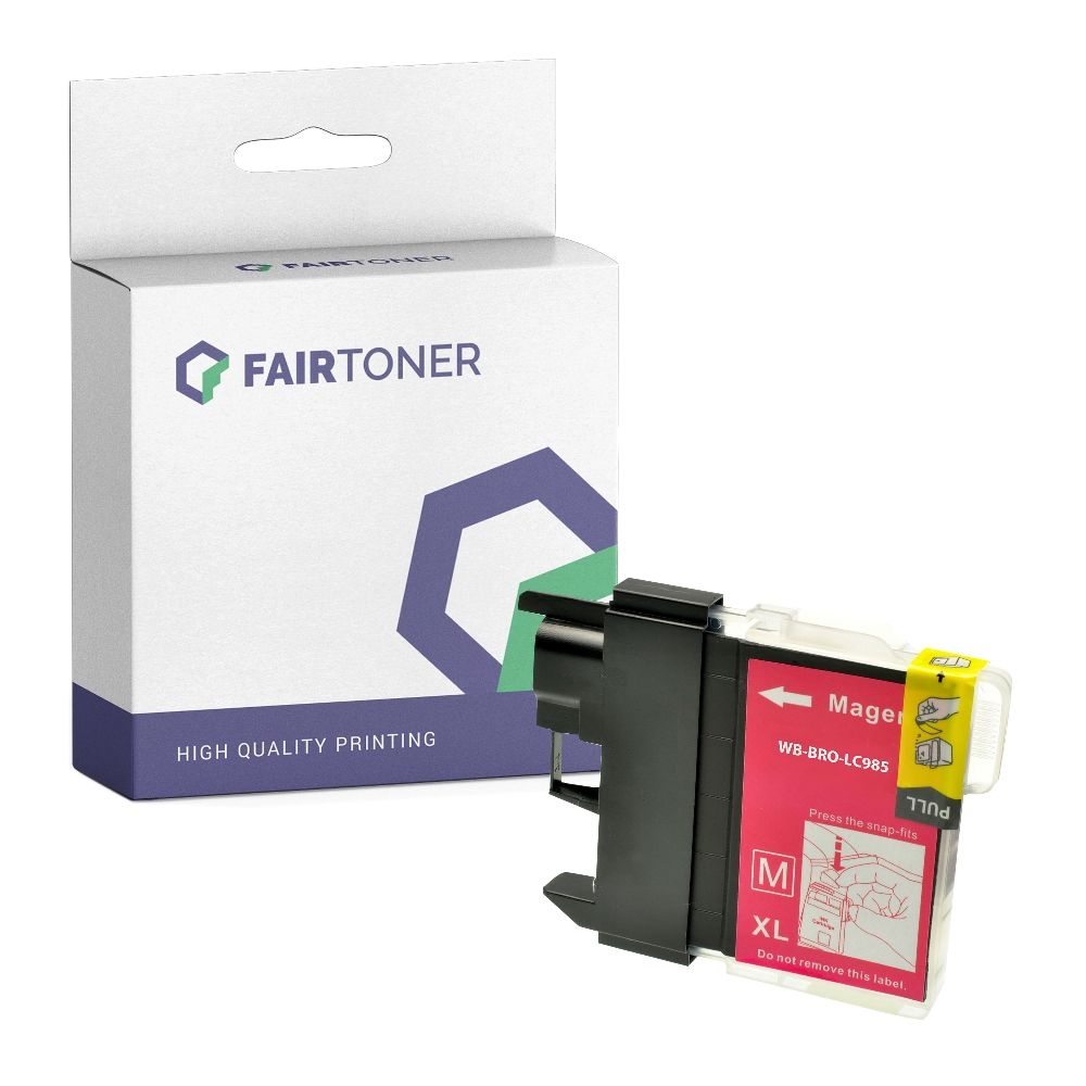 FairToner kompatibel für Brother Tintenpatrone LC-985M Magenta