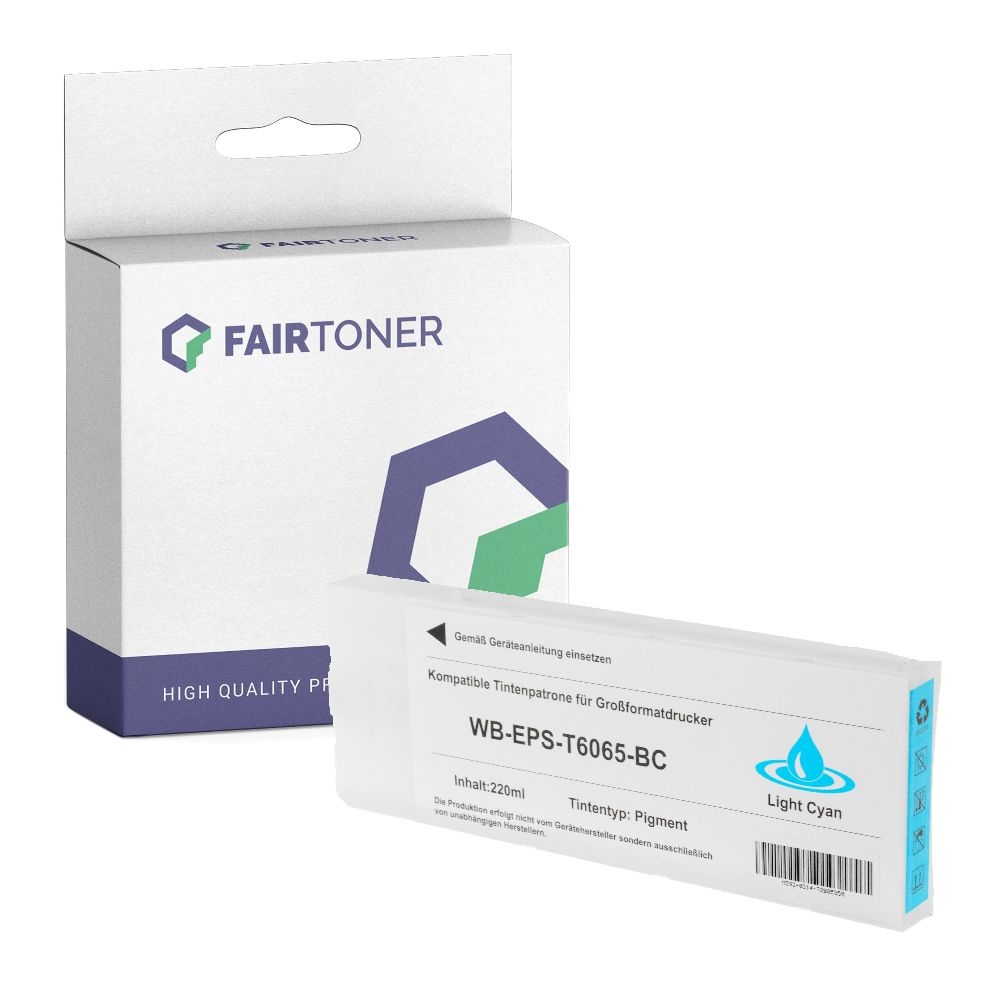 FairToner kompatibel für Epson Tintenpatrone C13T606500 / T6065 Photo Cyan