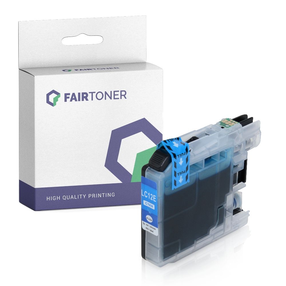 FairToner kompatibel für Brother Tintenpatrone LC-12EC Cyan