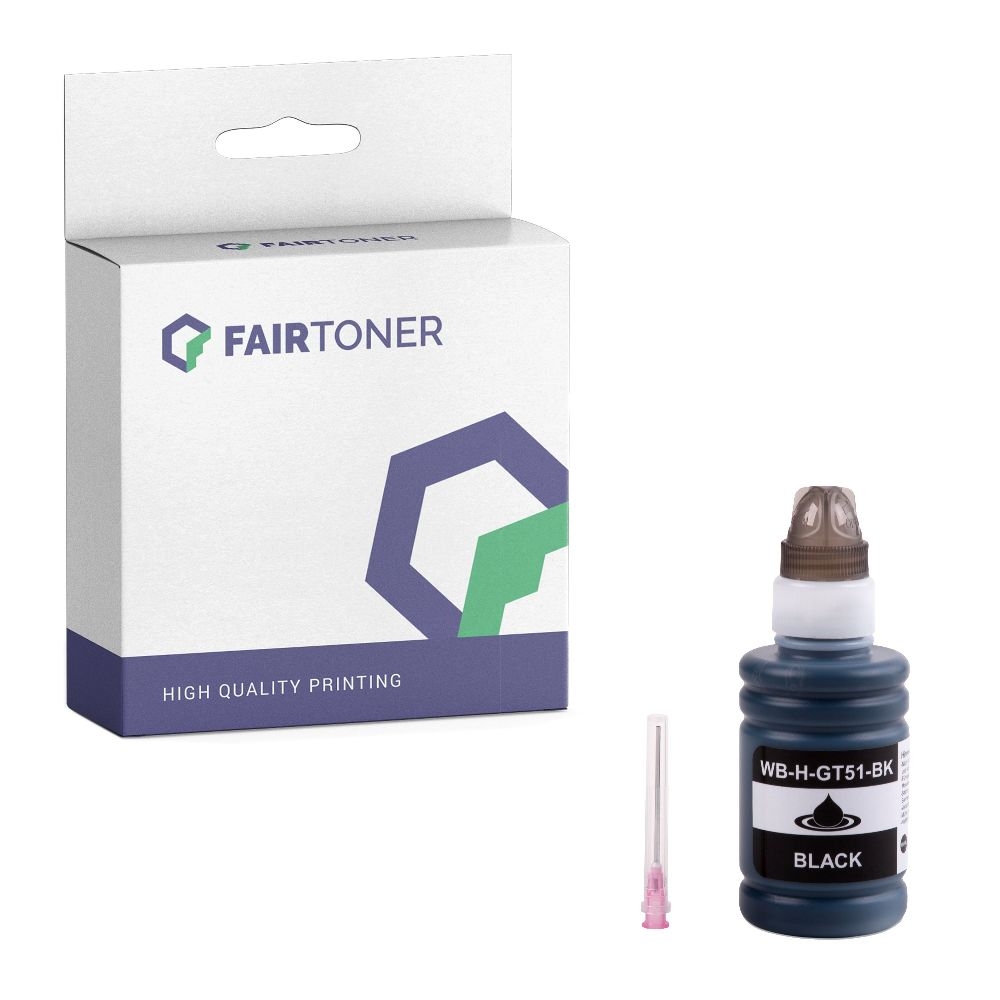 FairToner kompatibel für HP Tintenpatrone M0H57AE / GT51 Schwarz