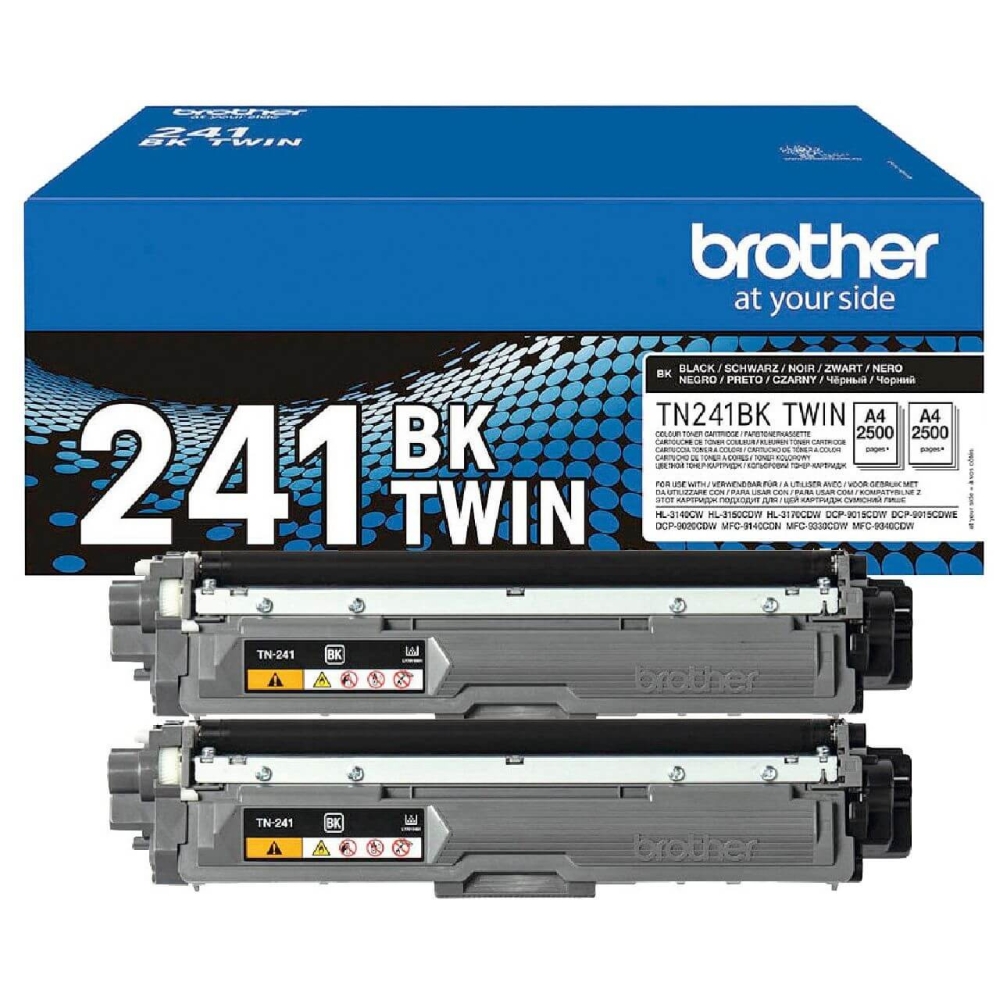 Original Set 2 Toner Brother TN-241BKTWIN bk
