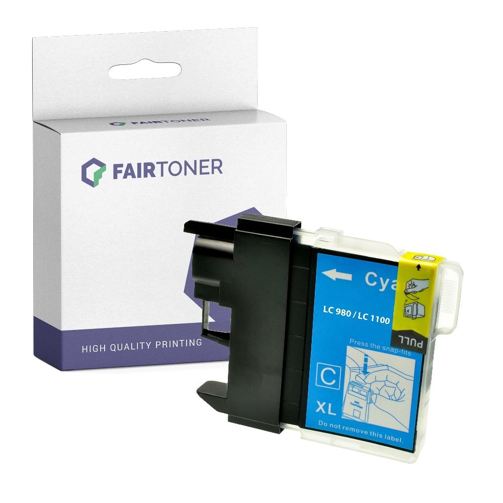 FairToner kompatibel für Brother Tintenpatrone LC-1100C Cyan