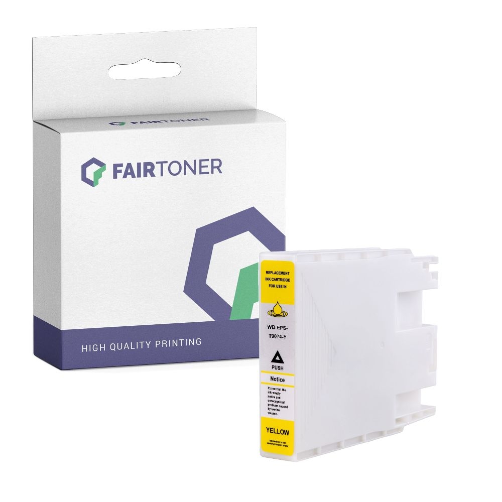 FairToner kompatibel für Epson Tintenpatrone C13T907440 / T9074 Gelb