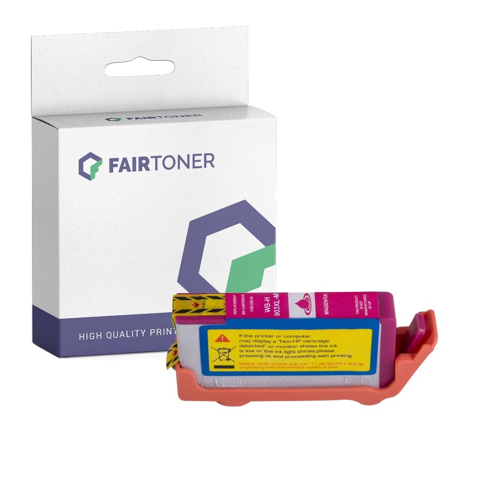 FairToner kompatibel für HP Tintenpatrone T6M07AE / 903XL Magenta [XL Füllmenge]