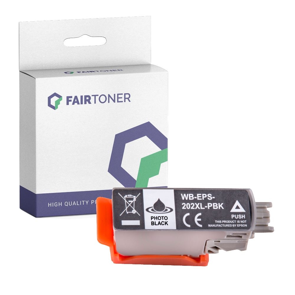 FairToner kompatibel für Epson Tintenpatrone C13T02F14010 / 202 Photo Schwarz