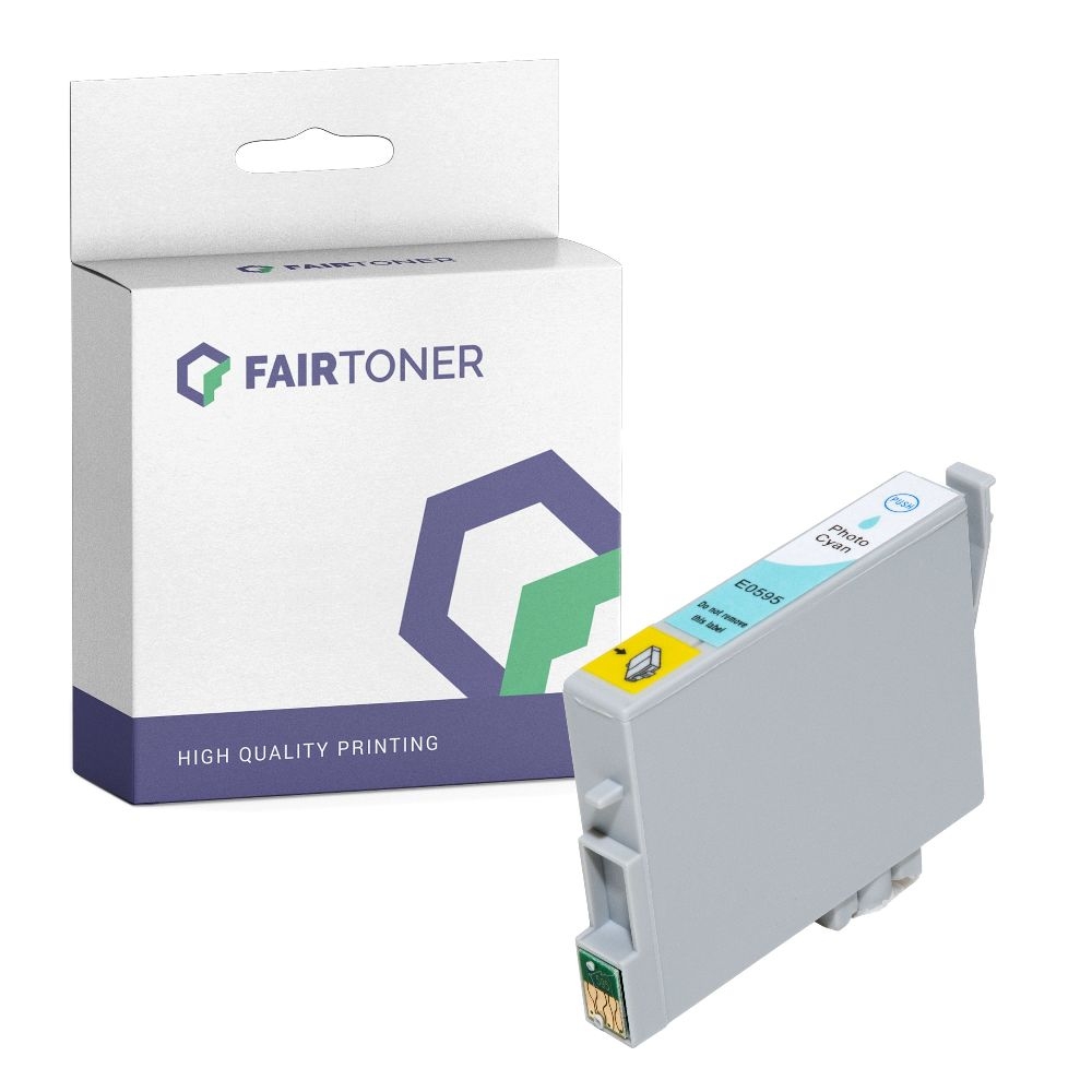 FairToner kompatibel für Epson Tintenpatrone C13T05954010 / T0595 Photo Cyan