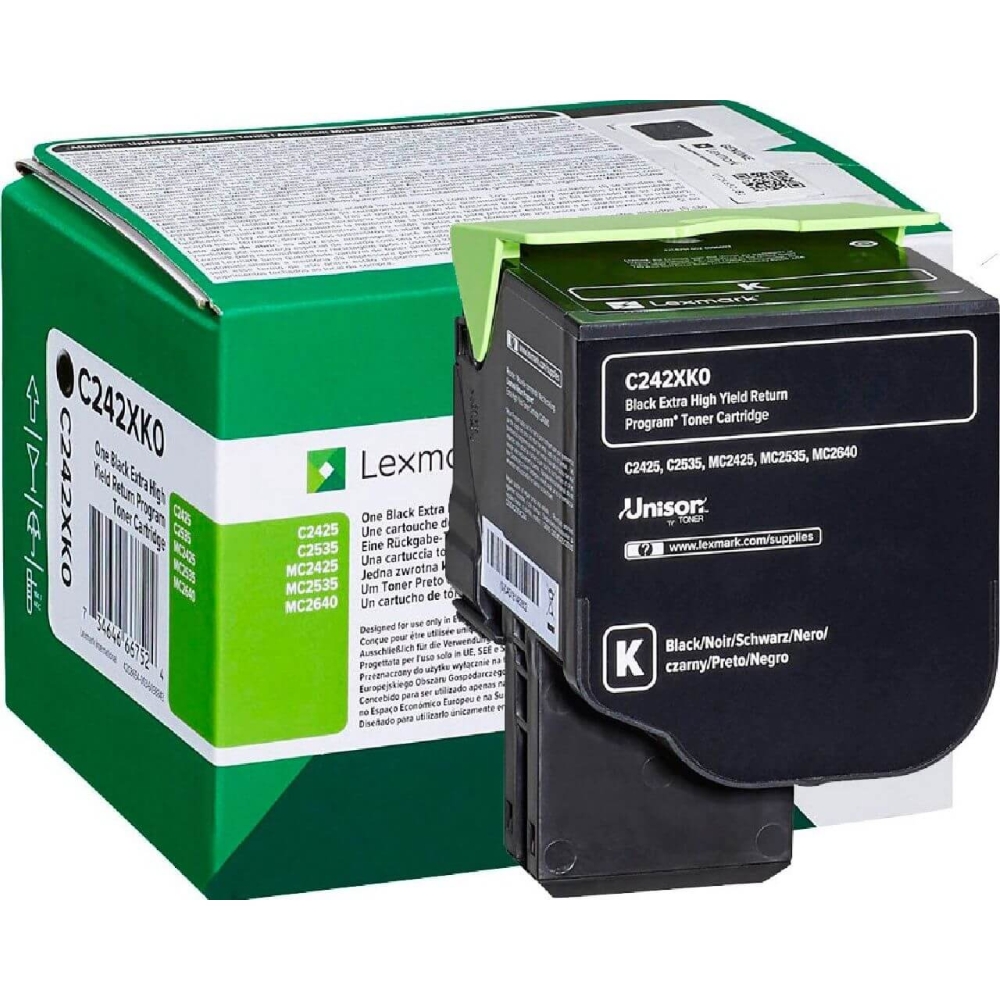 Original Lexmark Toner C242XK0 Black