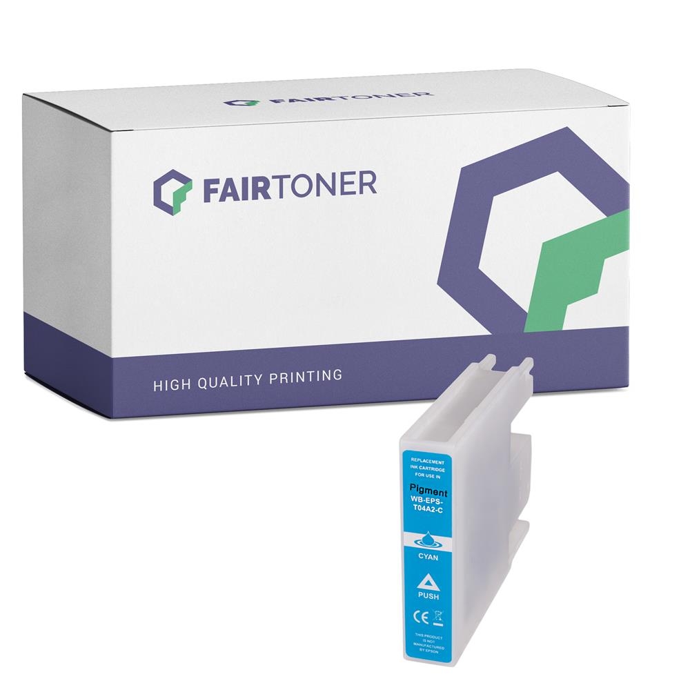 FairToner kompatibel für Epson Tintenpatrone C13T04A240 / T04A2 Cyan