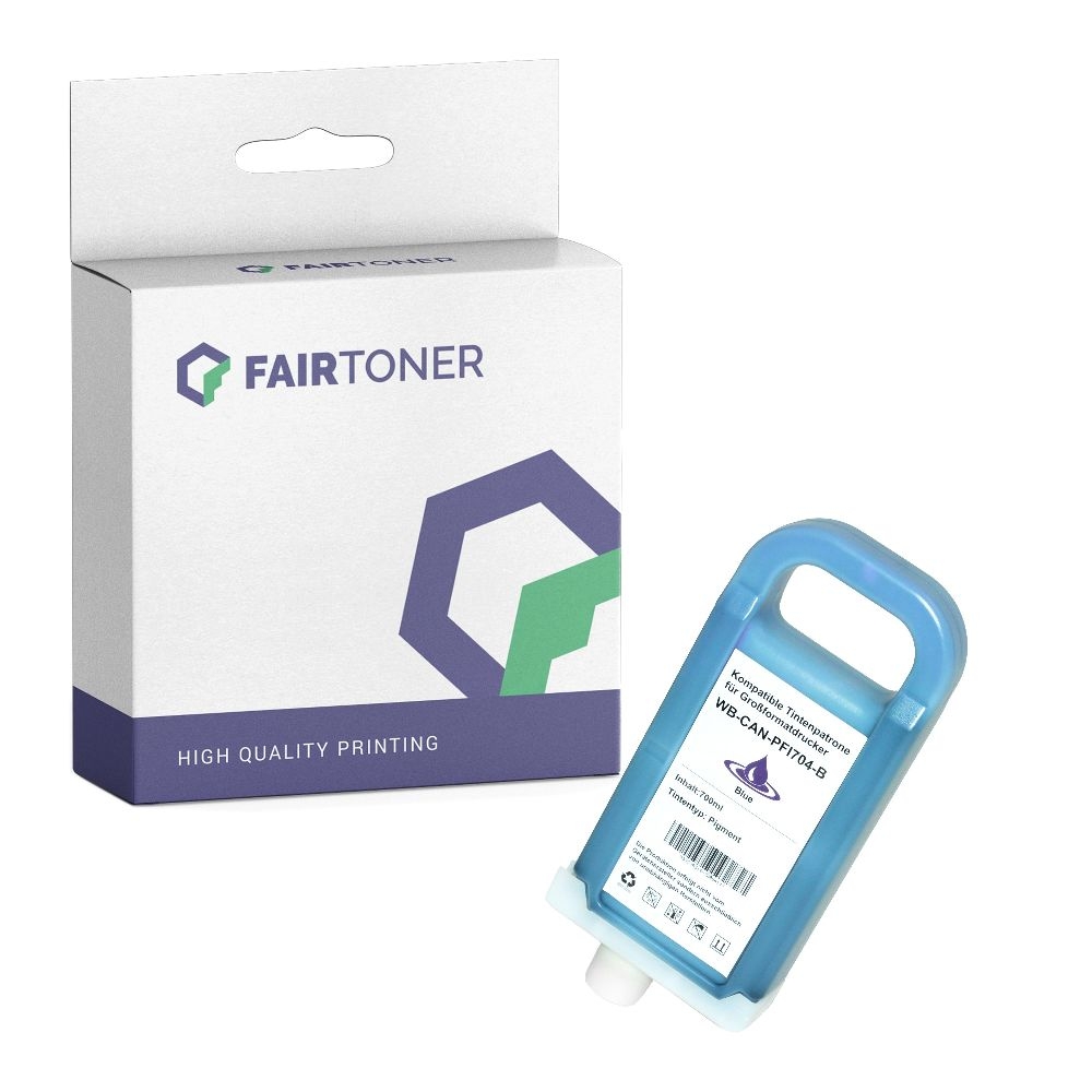 FairToner kompatibel für Canon Tintenpatrone 3869B005 / PFI-704B Blau