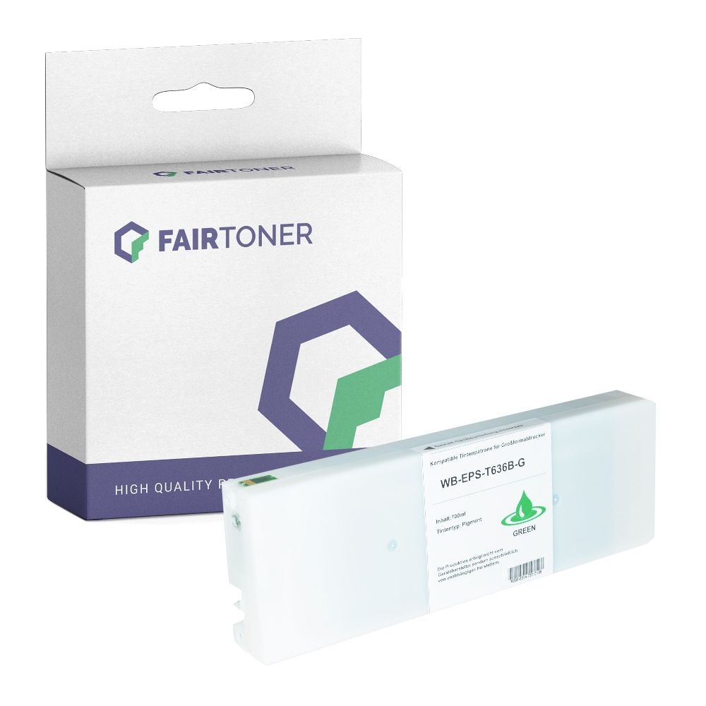 FairToner kompatibel für Epson Tintenpatrone C13T636B00 / T636B Grün