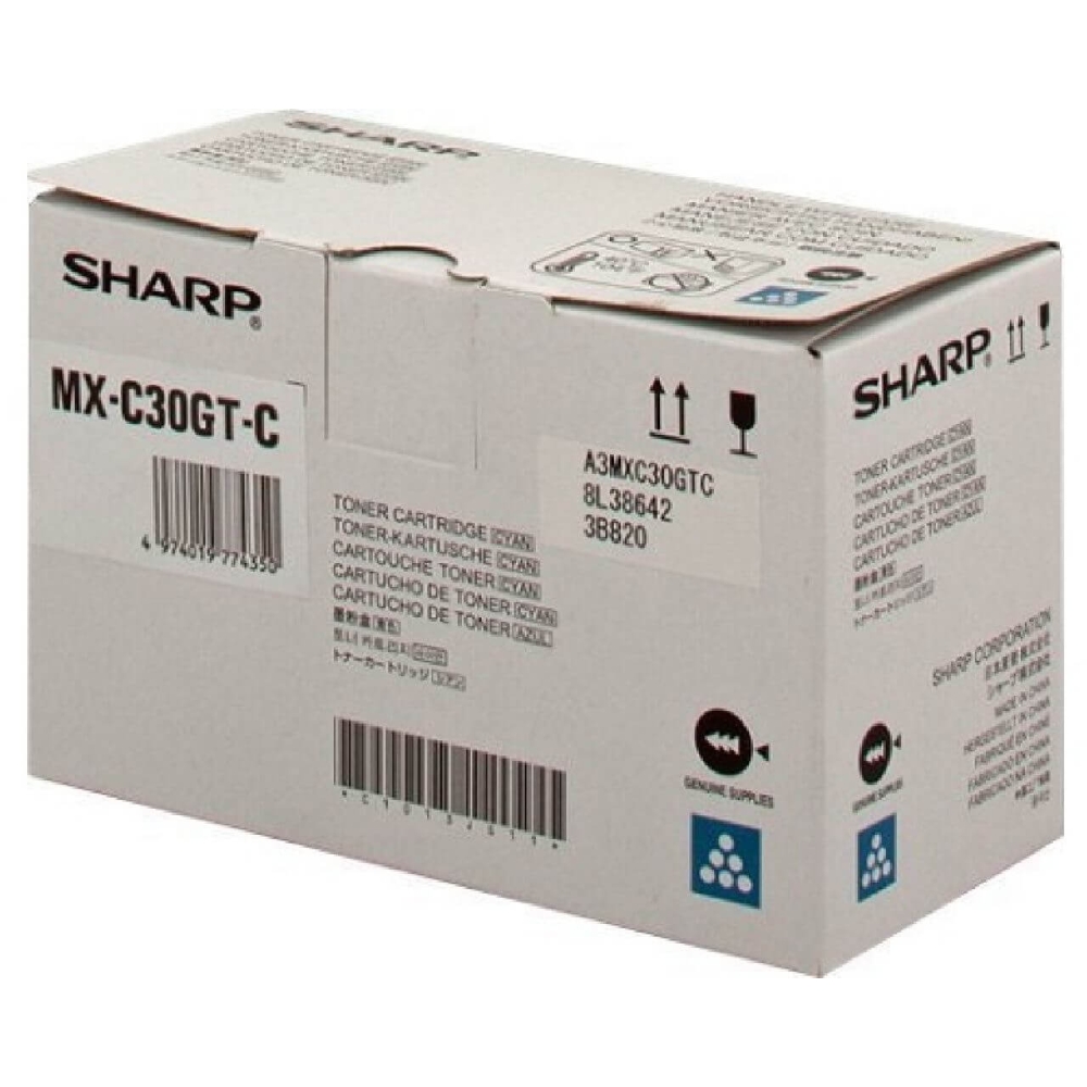 Original Sharp Toner MXC30GTC Cyan