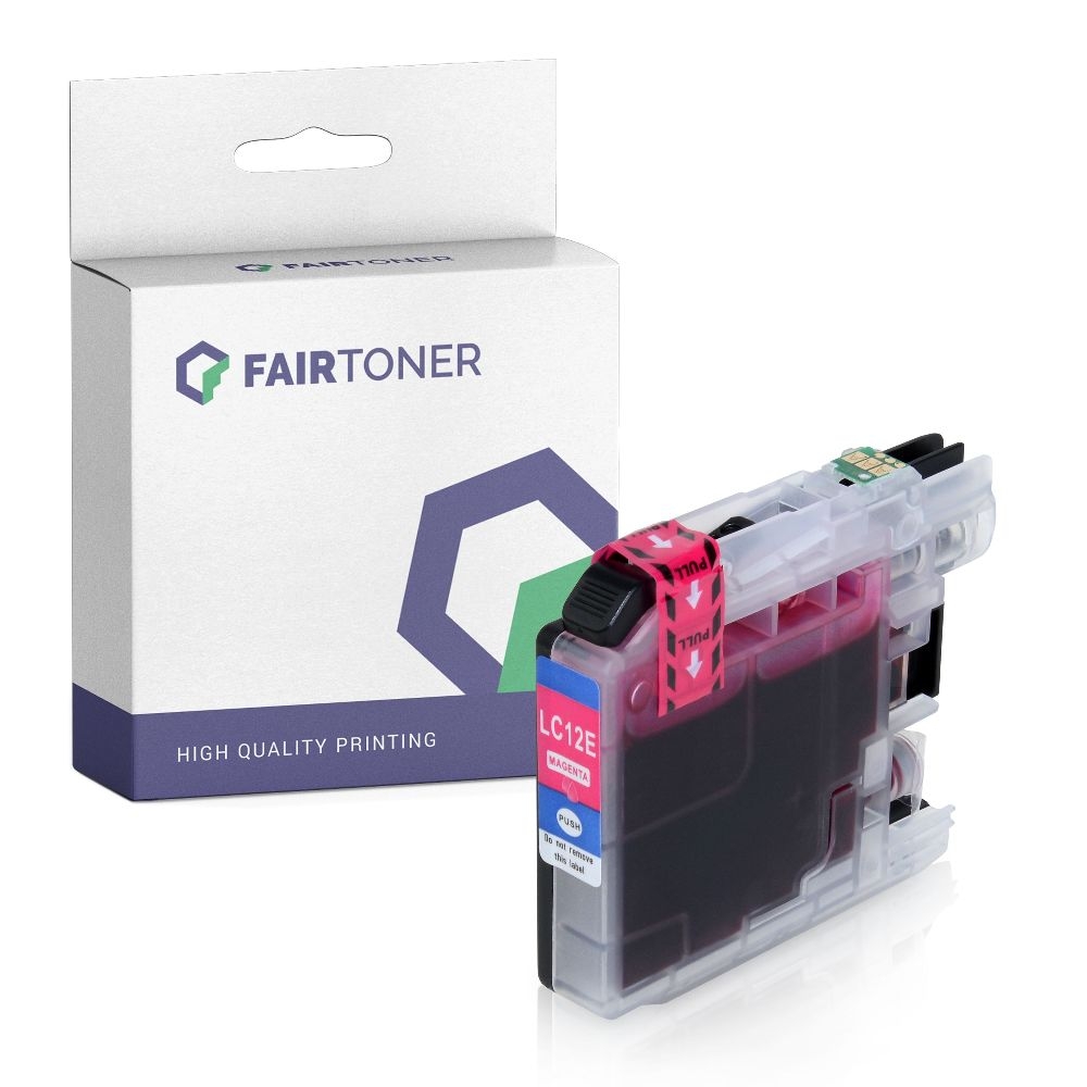 FairToner kompatibel für Brother Tintenpatrone LC-12EM Magenta
