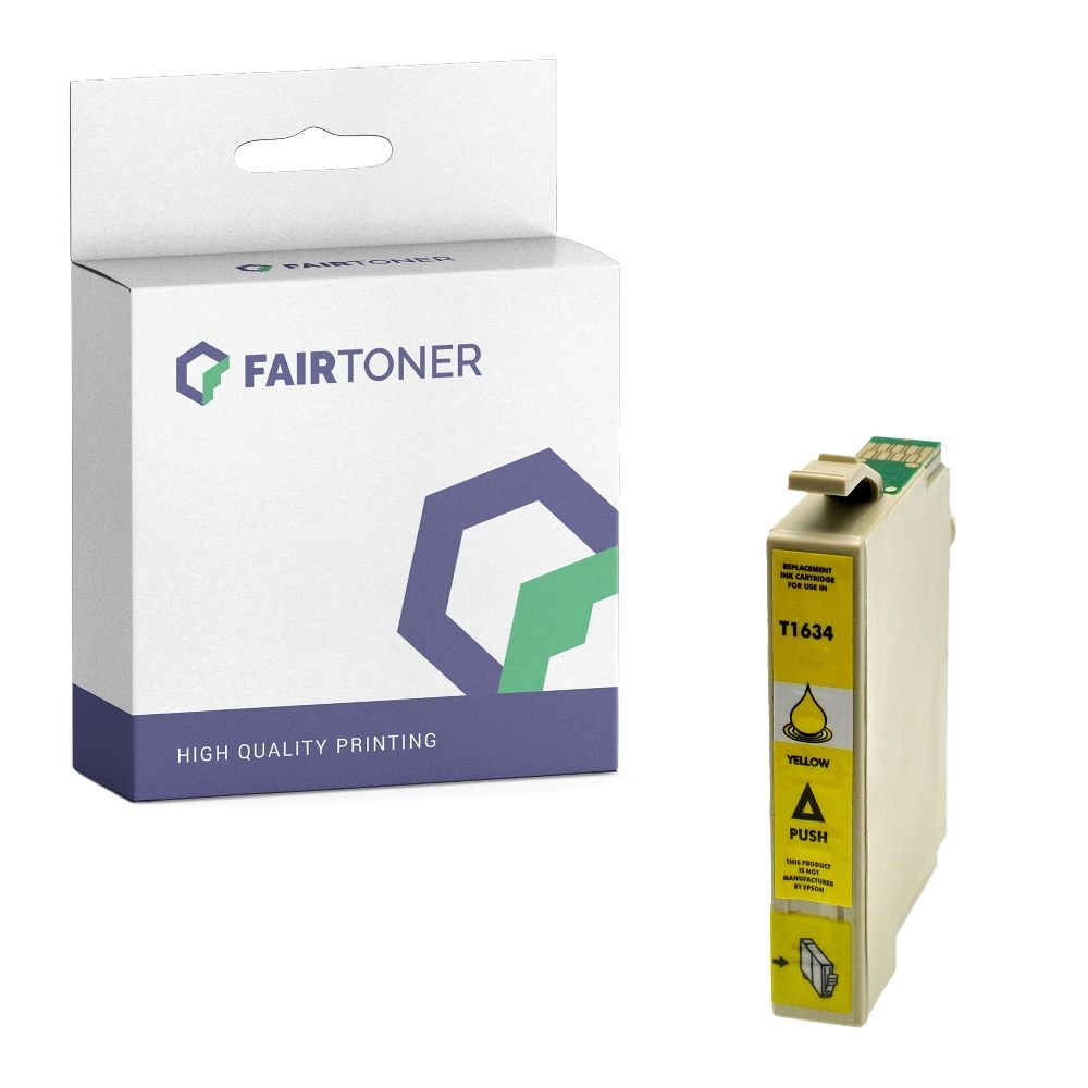 FairToner kompatibel für Epson Tintenpatrone C13T16244010 / 16 Gelb