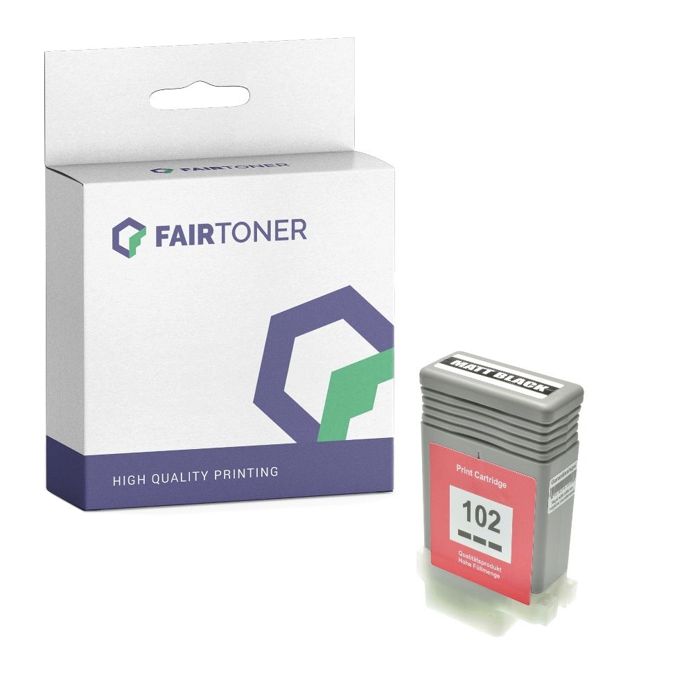 FairToner kompatibel für Canon Tintenpatrone 0894B001 / PFI-102MBK Matt Schwarz