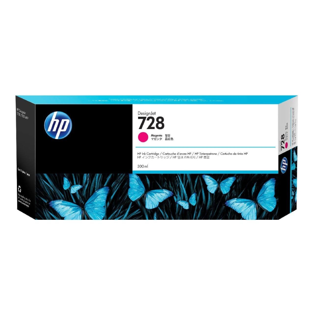 Original HP Tintenpatrone F9K16A / 728 Magenta