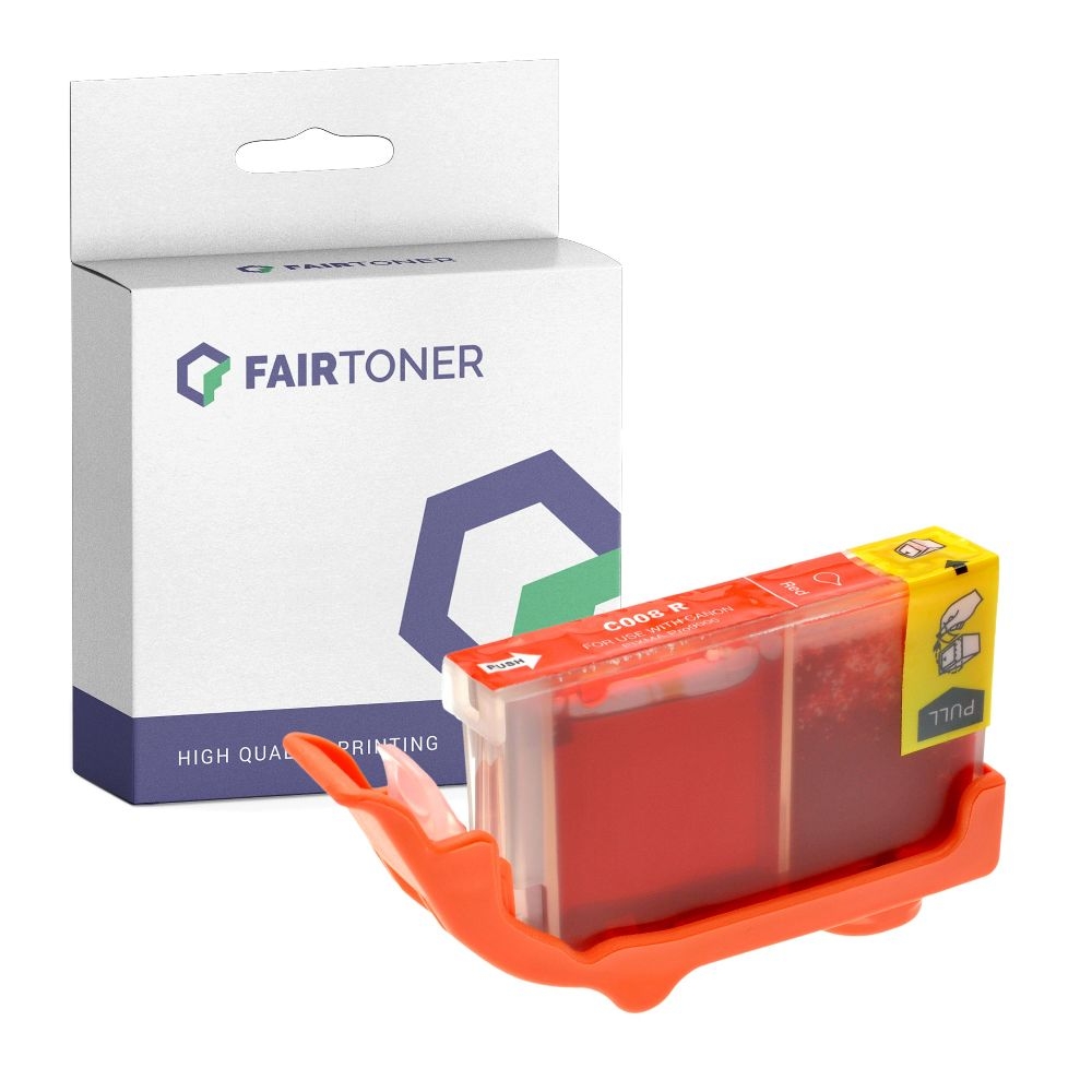 FairToner kompatibel für Canon Tintenpatrone 0626B001 / CLI-8R Rot