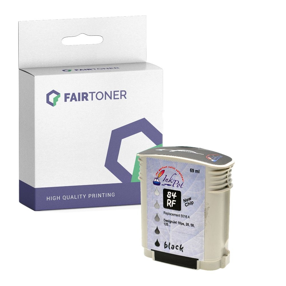 FairToner kompatibel für HP Tintenpatrone C5016A / 84 Schwarz