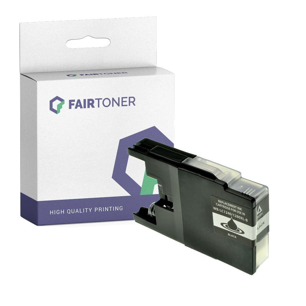 FairToner kompatibel für Brother Tintenpatrone LC-1240BK Schwarz