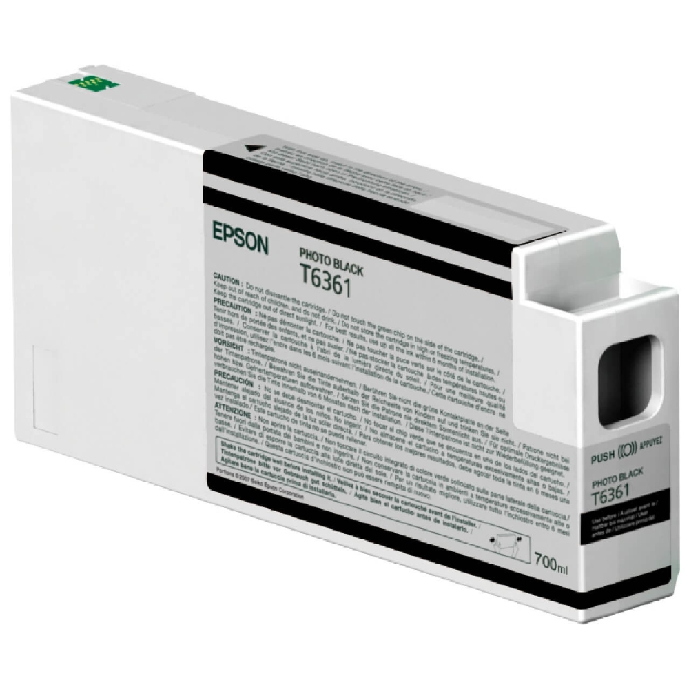 Original Epson Tintenpatrone C13T636100 / T6361 Photo Schwarz
