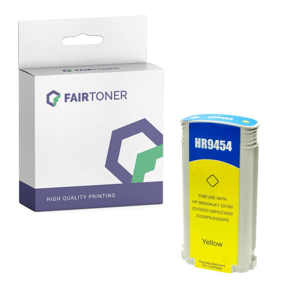 FairToner kompatibel für HP Tintenpatrone C9454A / 70 Gelb