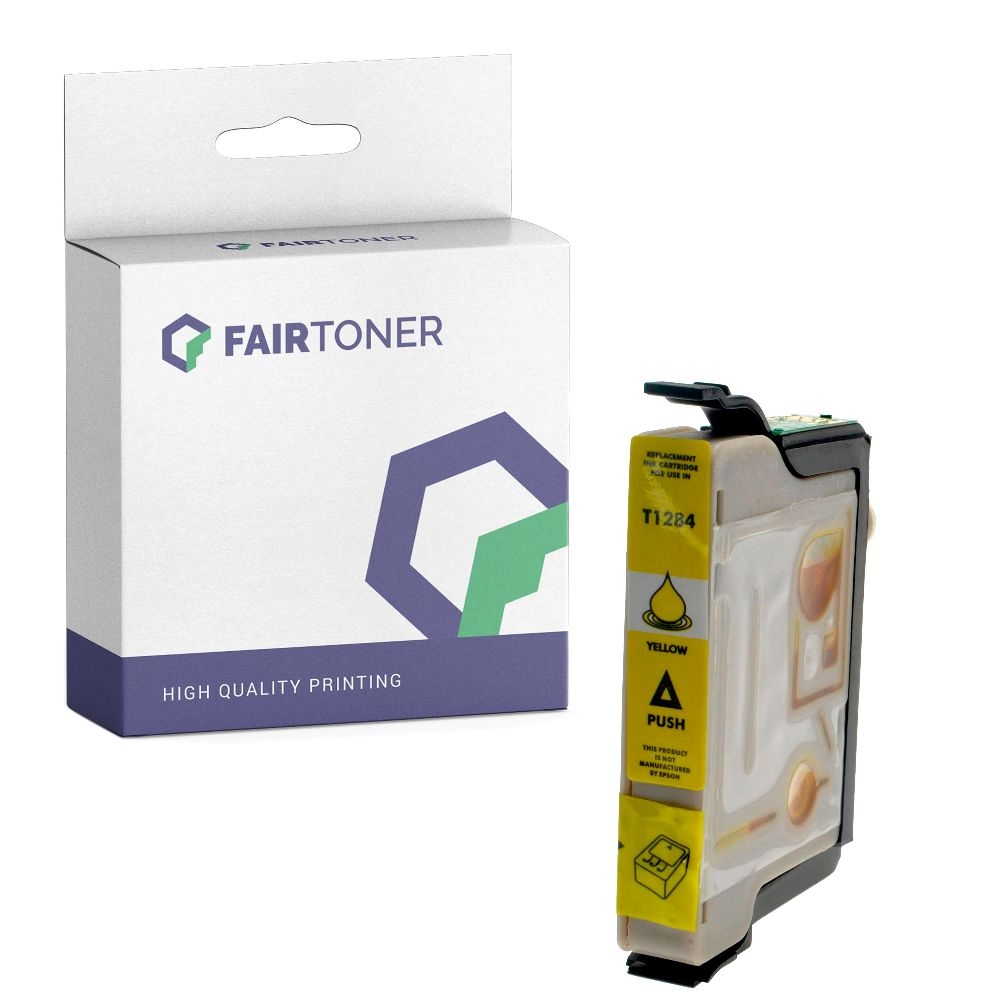 FairToner kompatibel für Epson Tintenpatrone C13T12844011 / T1284 Gelb