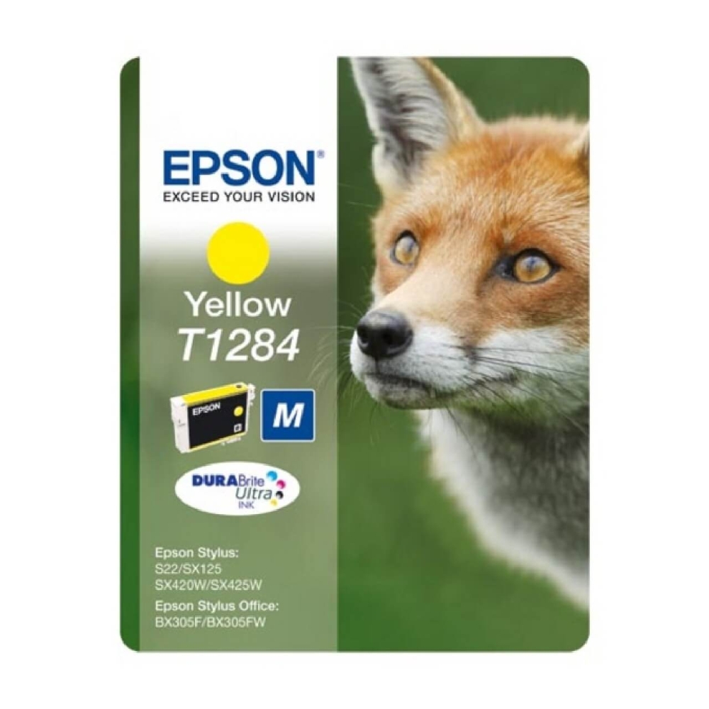 Original Epson Tintenpatrone C13T12844011 / T1284 Gelb