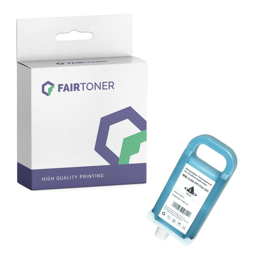 FairToner kompatibel für Canon Tintenpatrone 3861B005 / PFI-704BK Schwarz
