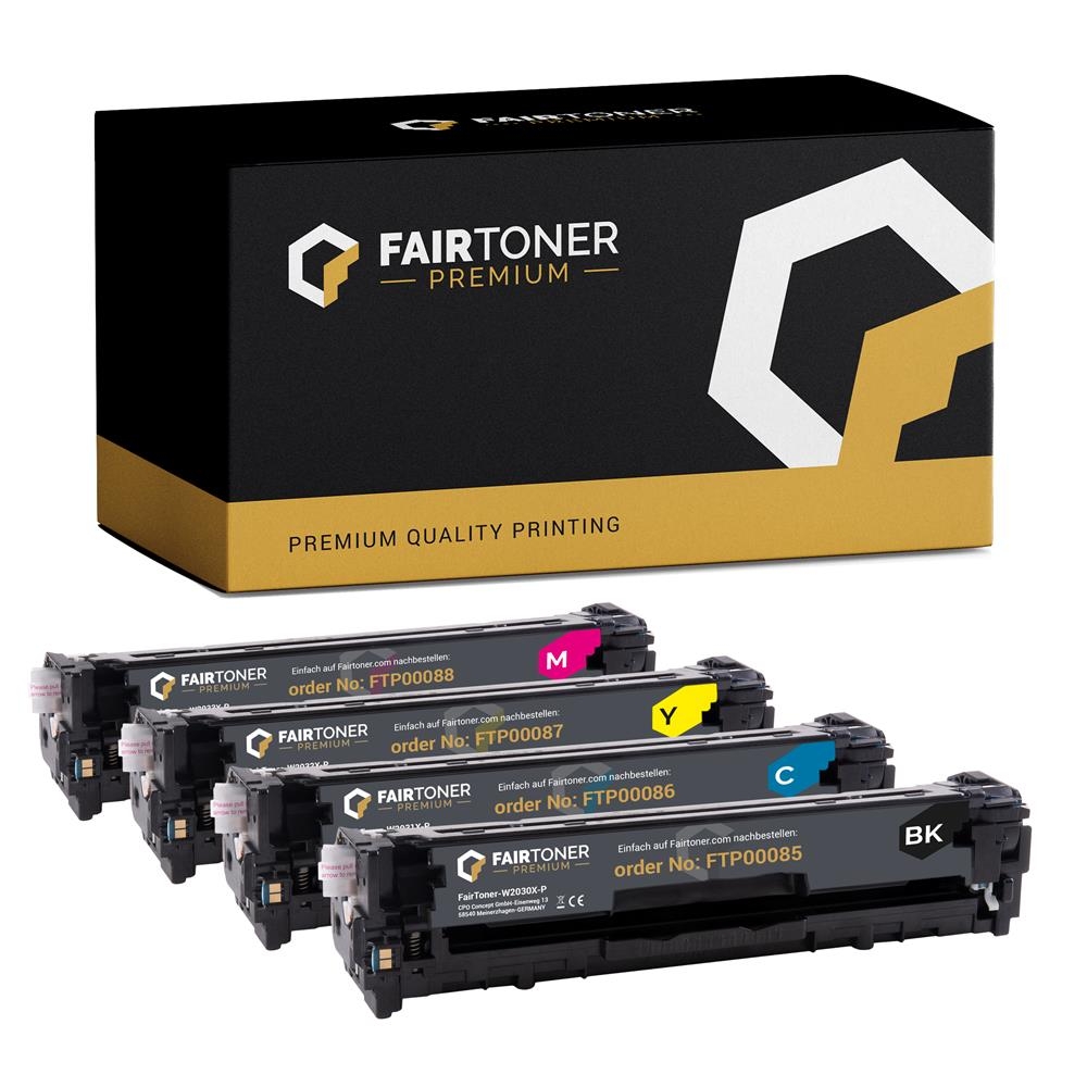 FairToner Premium Set 4 Toner für HP W2030X-W2033X