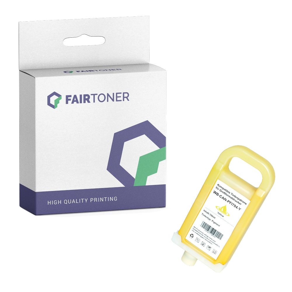 FairToner kompatibel für Canon Tintenpatrone 3864B005 / PFI-704Y Gelb
