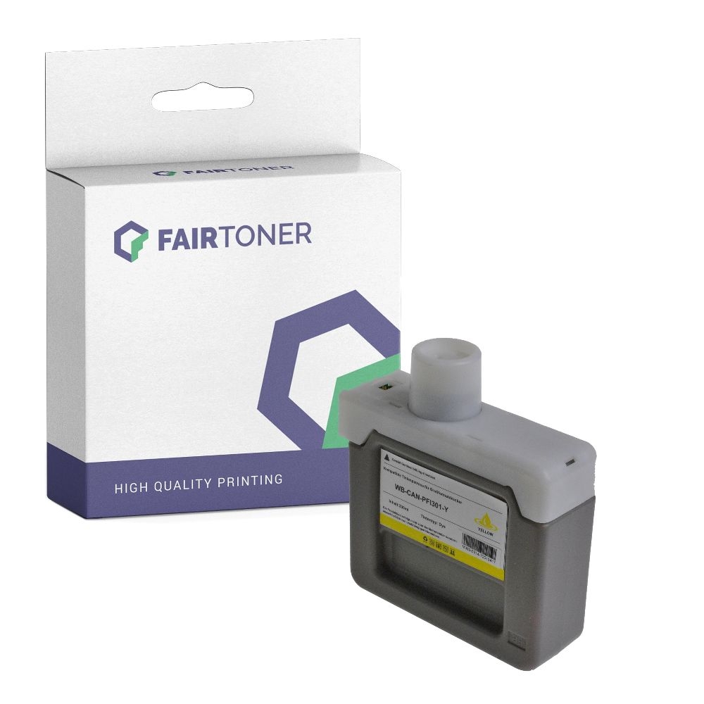 FairToner kompatibel für Canon Tintenpatrone 1489B001 / PFI-301Y Gelb