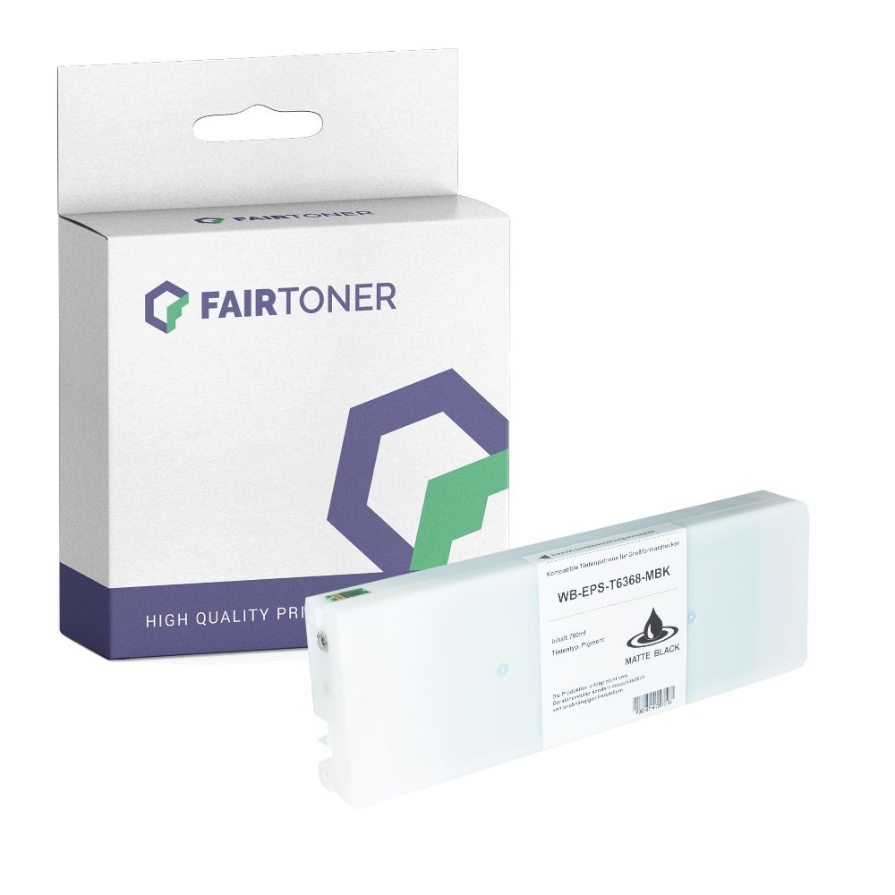 FairToner kompatibel für Epson Tintenpatrone C13T636800 / T6368 Matt Schwarz