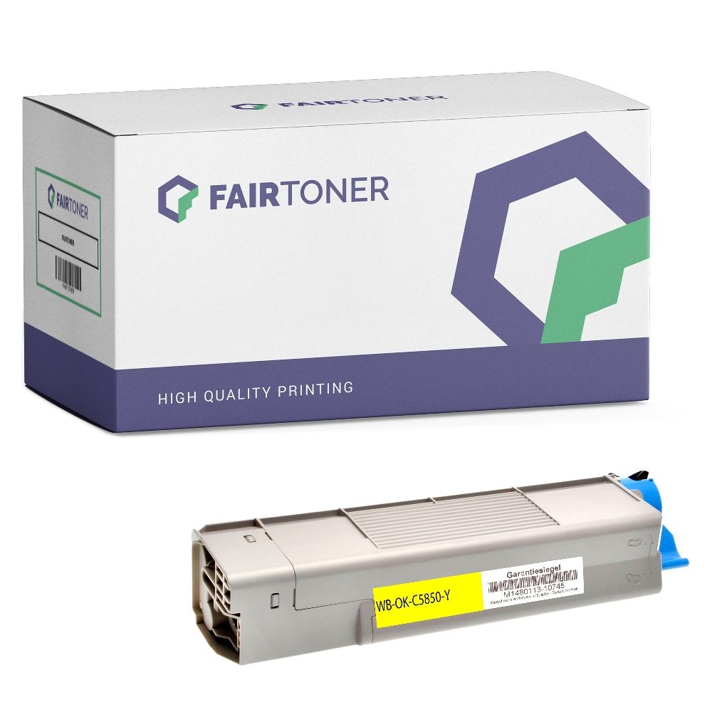 FairToner Toner OKI C5850 UHC 43865721 y