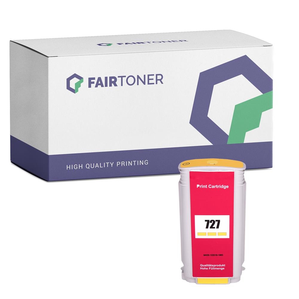 FairToner kompatibel für HP Tintenpatrone B3P21A / 727 Gelb