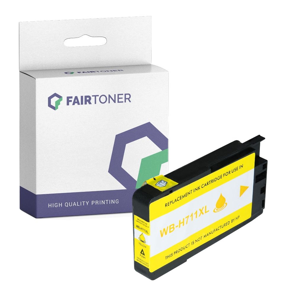 FairToner kompatibel für HP Tintenpatrone CZ132A / 711 Gelb