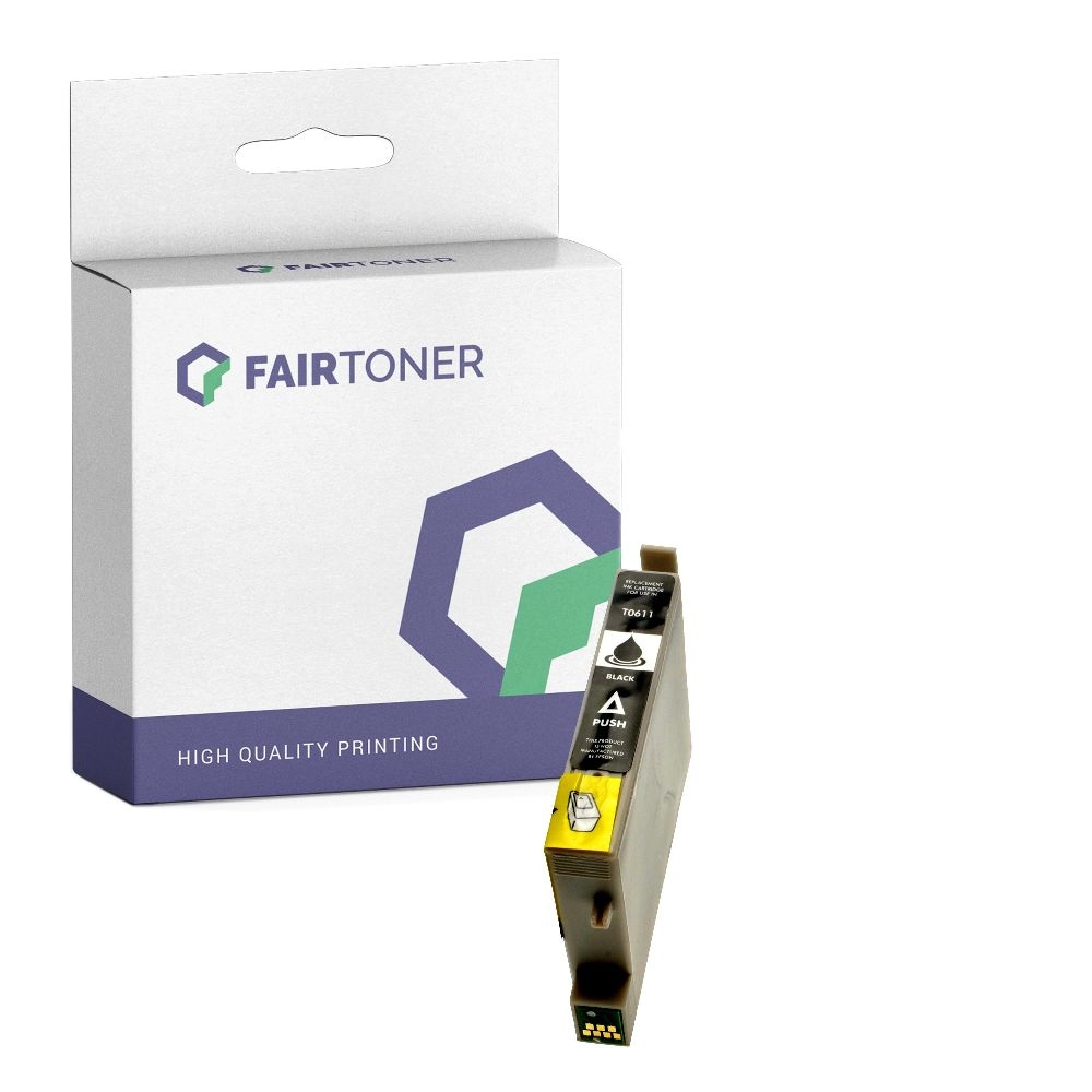 FairToner kompatibel für Epson Tintenpatrone C13T06114010 / T0611 Schwarz