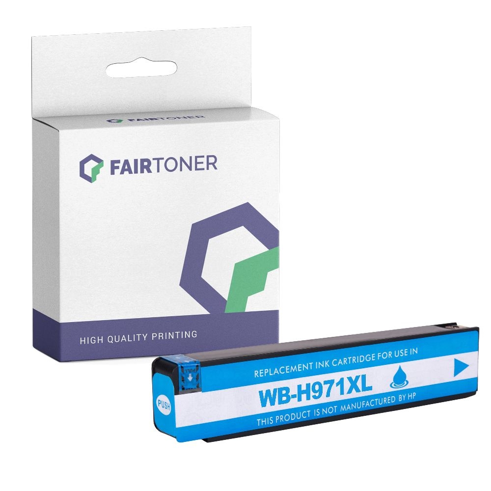 FairToner kompatibel für HP Tintenpatrone CN626AE / 971XL Cyan