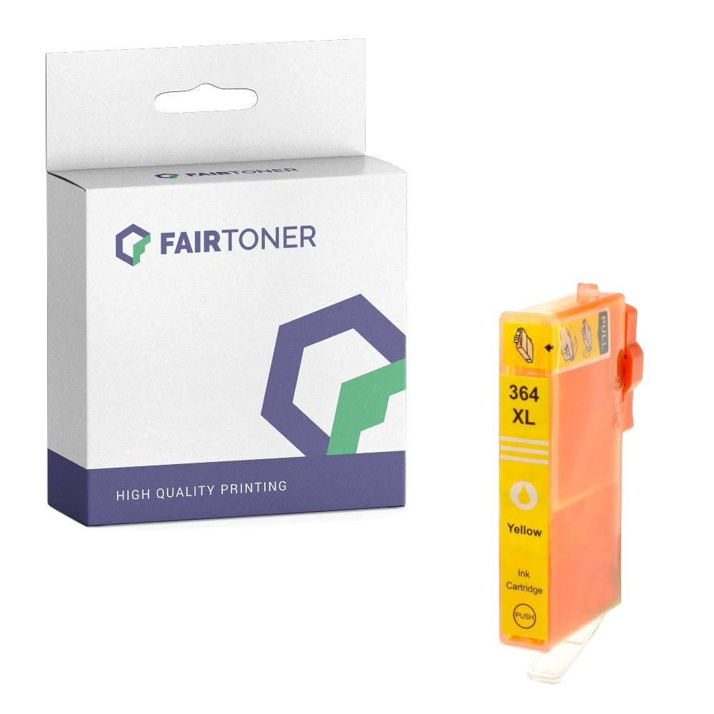 FairToner kompatibel für HP Tintenpatrone CB325EE / 364XL Gelb [XL Füllmenge]