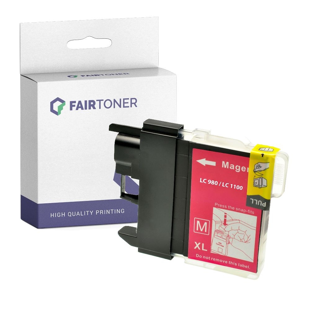 FairToner kompatibel für Brother Tintenpatrone LC-1100M Magenta
