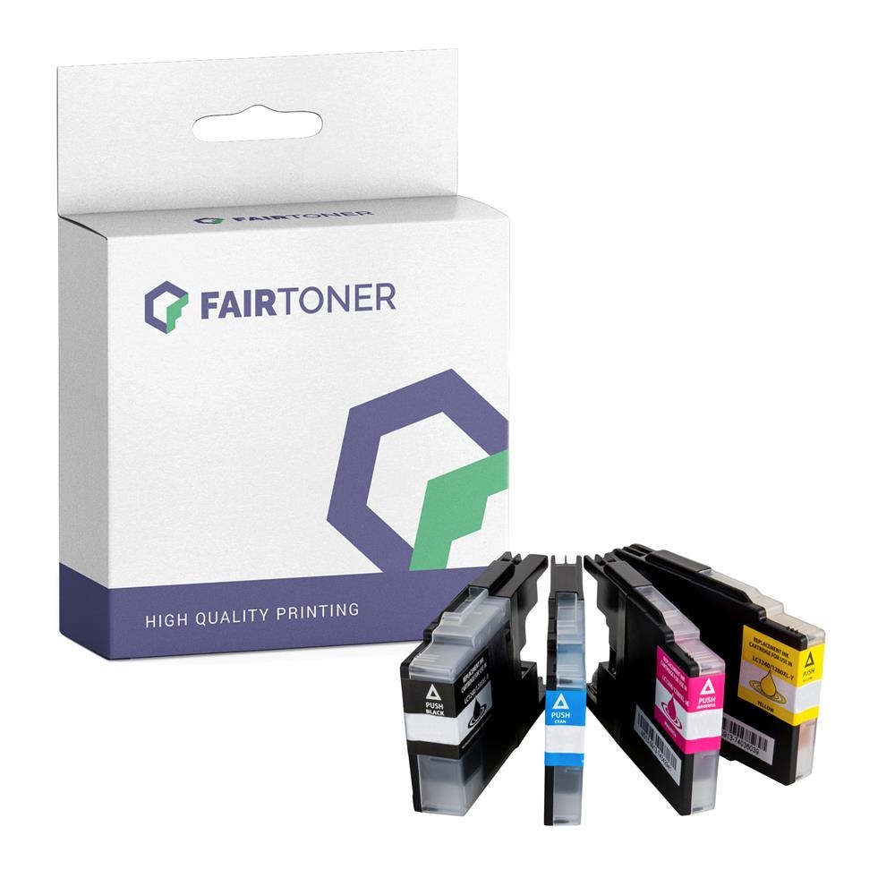 FairToner Set 4 Patronen Brother LC1280XL 1xbk 1xcmy