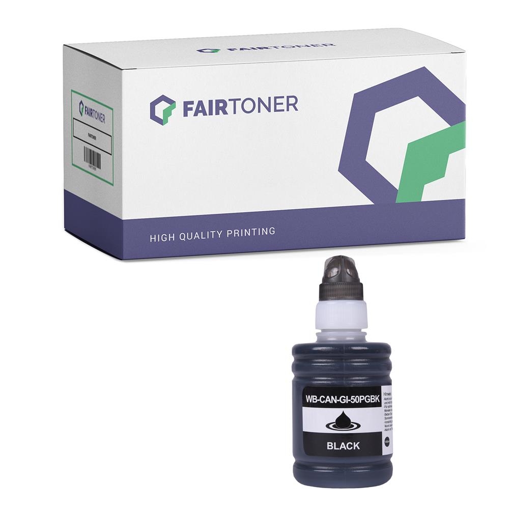 FairToner kompatibel für Canon Tintenpatrone 3386C001 / GI-50PGBK Schwarz