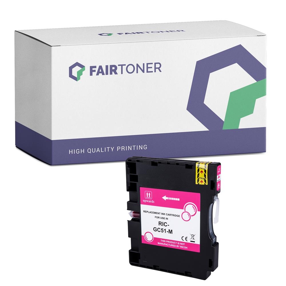 FairToner kompatibel für Ricoh Tintenpatrone 405864 / GC-51MH Magenta
