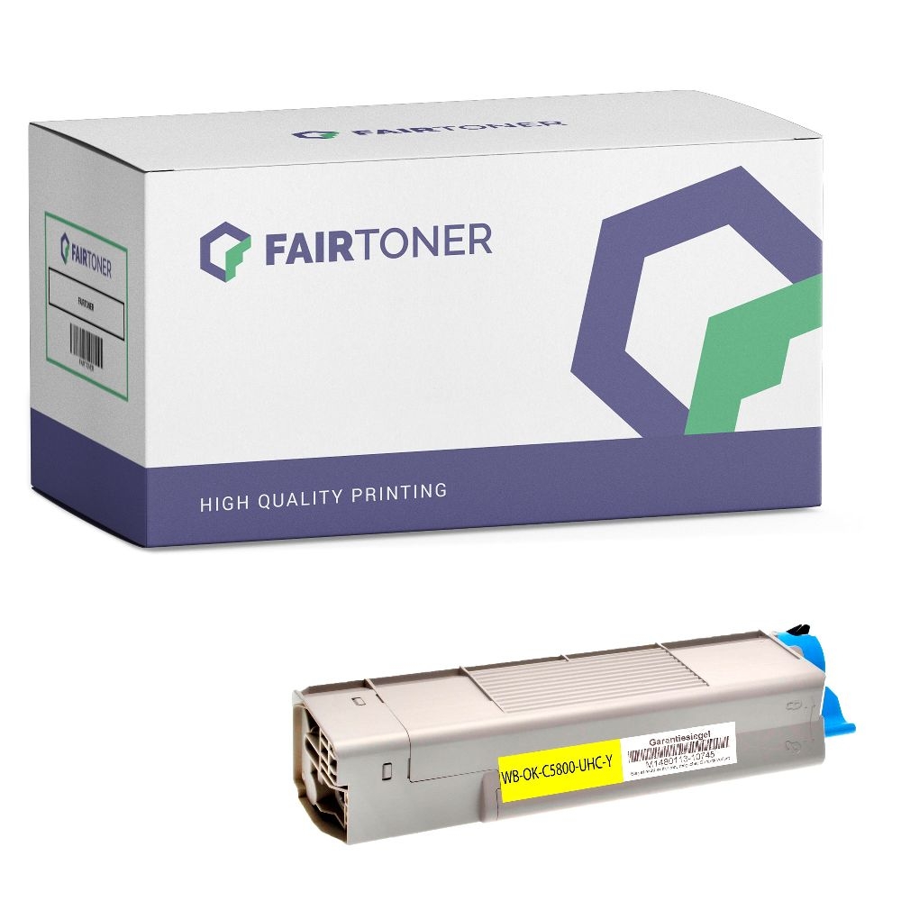 FairToner Toner OKI C5800 UHC 43324421 y