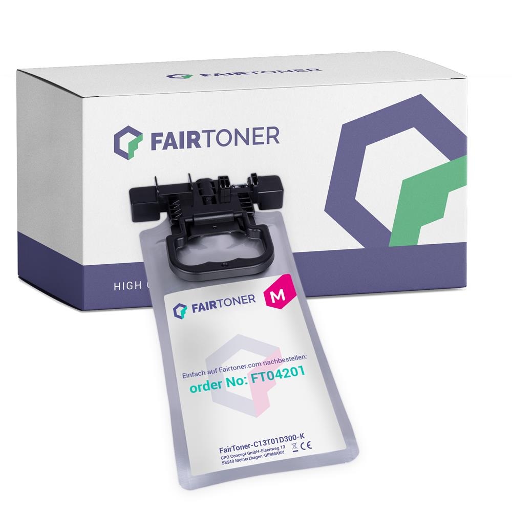 FairToner kompatibel für Epson Tintenpatrone C13T01D300 / T01D3 Magenta [XL Füllmenge]